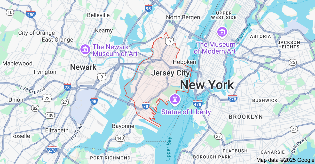 Jersey City Cleaning Service Area